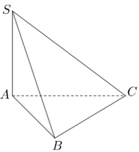 Cho hình chóp S.ABC có SA vuông góc với mặt phẳng (ảnh 1)