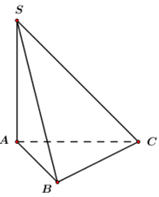 Cho hình chóp tam giác   có đáy   là tam giác đều cạnh a, cạnh bên   vuông góc với đáy và   Tính thể tích V của khối chóp   (ảnh 1)
