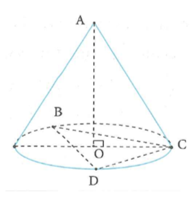 Hình nón tròn xoay ngoại tiếp tứ diện đều cạnh a, có diện tích xung quanh là (ảnh 1)