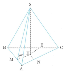 Cho hình chóp SABC có đáy là tam giác vuông tại A, góc B = 60 độ, bán kính đường tròn nội tiếp đáy là r = 4.  Các mặt bên tạo với đáy một góc 60° và hình chiếu của đỉnh lên mặt phẳng đáy nằm trong tam giác ABC. Thể tích khối chóp SABC là (ảnh 1)
