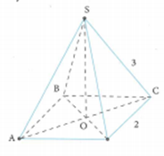 Cho hình chóp tứ giác đều S.ABCD có cạnh đáy bằng 2, cạnh bên bằng 3. Số đo của góc giữa cạnh bên và mặt đáy (làm tròn đến phút) bằng (ảnh 1)