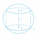 Cho mặt cầu tâm O, bán kính R. Hình trụ (H) có bán kính đáy là r nội tiếp mặt cầu. Thể tích khối trụ được tạo nên bởi (H) có thể tích lớn nhất khi r bằng (ảnh 2)