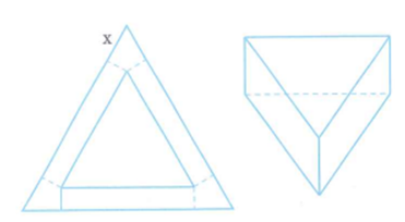 Cắt ba góc của một tam giác đểu cạnh bằng a các đoạn bằng x, (0 nhỏ hơn x nhỏ hơn a/2)  phần còn lại là một tam giác đều (ảnh 1)