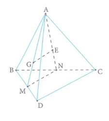 Cho tứ diện ABCD. Gọi G và E lần lượt là trọng tâm của tam giác ABD và tam giác ABC. Mệnh đề nào dưới đây đúng (ảnh 1)