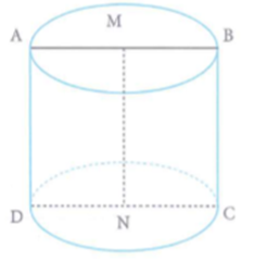 Cho hình vuông ABCD cạnh 8 cm. Gọi M, N lần lượt là trung điểm của AB và CD. Quay hình vuông ABCD xung quanh MN được hình trụ (T). Diện tích toàn phần của hình trụ (T) là (ảnh 1)