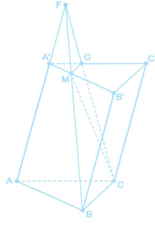Cho khối lăng trụ ABC.A'B'C' điểm M là thuộc cạnh A'B'  sao cho A'B' = 3A'M (ảnh 1)