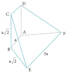 Cho hình chữ nhật ABCD và hình thang cân ABEF nằm trong hai mặt phẳng vuông góc với nhau (ảnh 1)