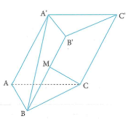 Cho khối lăng trụ ABC.A'B'C'  có A'B = 4a . Gọi M là trung điểm của cạnh BB' và CM = a căn bậc 2 của 2 (ảnh 1)