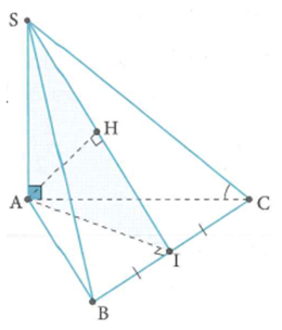 Cho hình chóp S.ABC có ABC là tam giác đều cạnh a. Hai mặt phẳng (SAC), (SAB) cùng vuông góc với đáy (ảnh 1)