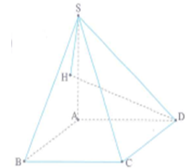 Cho hình chóp SABCD có đáy ABCD là hình vuông có cạnh bằng 4a. Hai mặt phẳng (SAB) và (SAD) cùng vuông góc với đáy. Tam giác SAB có diện tích bằng  . Côsin của góc tạo bởi đường thẳng SD và mặt phẳng  bằng. (ảnh 1)