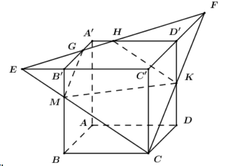 Cho khối lập phương ABCD.abcd  có độ dài một cạnh là a. Gọi M (ảnh 1)