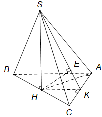 Cho hình chóp SABC có đáy  ABC là tam giác vuông tại A  (ảnh 1)