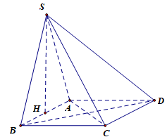 Cho hình chóp SABCD  có đáy ABCD  là hình vuông cạnh a .  (ảnh 1)