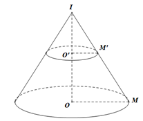 Trong không gian Oxyz , cho hình nón có đỉnh I  thuộc mặt phẳng  (ảnh 1)