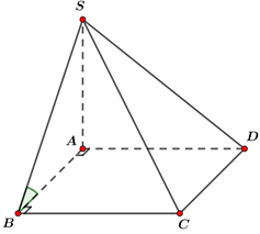 Cho hình chóp SABCD có đáy ABCD là hình vuông cạnh a (ảnh 1)