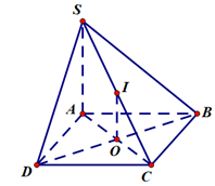 Cho hình chóp S.ABCD có đáy là hình vuông tâm O, (ảnh 1)