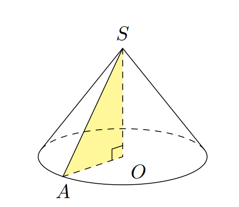 Câu 24: Cho tam giác SOA  vuông tại O có  Quay tam giác  xung quanh cạnh  được khối nón. Thể tích khối nón tương ứng là  (ảnh 1)