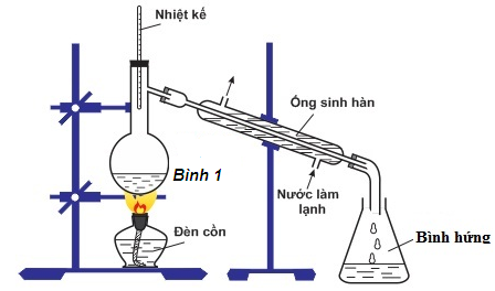 Để điều chế etyl axetat trong phòng thí nghiệm, một nhóm học sinh đã lắp dụng cụ như hình vẽ sau: (ảnh 1)
