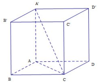 Một khối lập phương có độ dài đường chéo bằng \(a\sqrt 6 \). Thể tích khối lập phương đó là: (ảnh 1)
