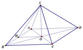 Cho hình chóp tứ giác đều \[S.ABCD\] có cạnh đáy bằng \[a\], cạnh bên bằng \[\frac{{a\sqrt 5 }}{2}\]. Số đo góc giữa hai mặt phẳng \[\left( {SAB} \right)\] và \[\left( {ABCD} \right)\] là: (ảnh 1)