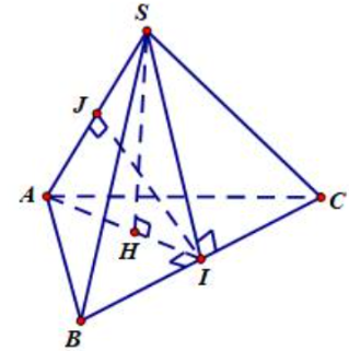 Cho hình chóp \(S.ABC\) có \(AB = AC = 4,BC = 2,SA = 4\sqrt 3 ;\angle SAB = \angle SAC = {30^0}.\) Gọi \({G_1},{G_2},{G_3}\) lần lượt là trọng tâm của các tam giác \(\Delta SBC;\Delta SCA;\De (ảnh 1)