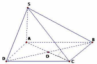 Cho hình chóp \(S.ABCD\) có đáy \(ABCD\) là hình chữ nhật có \(AB = a;BC = 2a.\) Hai mặt phẳng \(\left( {SAB} \right)\) và mặt phẳng \(\left( {SAD} \right)\) cùng vuông góc với mặt phẳng đáy, (ảnh 1)