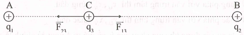 Hai điện tích điểm q1 = 10^-8C, q2 = 4.10^-8C đặt tại A và B cách nhau 9 cm trong chân (ảnh 1)