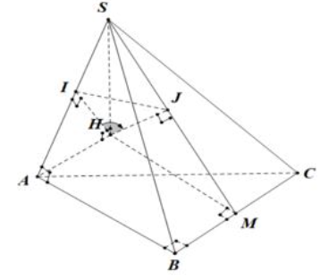 Cho hình chóp S.ABC có đáy ABC là tam giác vuông tại B,BC = 2a,BA = a\sqrt 3 . Biết tam giác SAB vuông tại A, (ảnh 1)