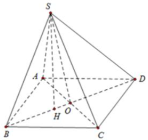 Cho hình chóp S.ABCD có đáy ABCD là hình thoi tâm O cạnh a. Biết SA = SB = SC = a. Đặt SD=x (0<x<a căn 3). Tính (ảnh 1)