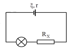 Cho mạch điện như hình vẽ. Biết E= 12V, r= 4 ôm. bóng đèn thuộc (ảnh 1)