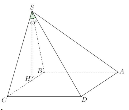 Cho hình chóp S.ABCD có đáy ABCD là hình vuông cạnh bằng 3a tam giác SBC vuông tại S  (ảnh 1)
