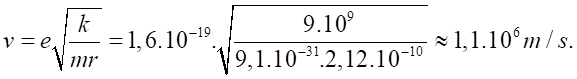 Vận tốc của êlectron trên quỹ đạo L có giá trị bằng a. 7,5.10^5 m/s (ảnh 2)