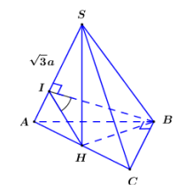 Cho hình chóp S.ABCD có đáy ABC là tam giác vuông cân, AB = BC = 2a (ảnh 1)