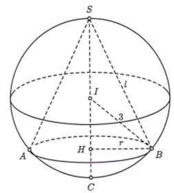 Trong tất cả các hình nón nội tiếp trong hình cầu có thể tích bằng 36pi (ảnh 1)