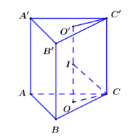 Cho hình lăng trụ đứng ABC.A'B'C' có AB = AA' = 2a, AC = a, góc BAC = 120 độ (ảnh 1)