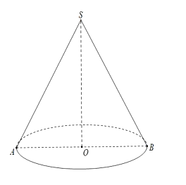 Cho hình nón có bán kính đáy bằng 2, góc ở đỉnh bằng 60 độ. Tính diện tích xung quanh hình nón (ảnh 1)