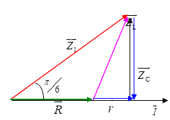 Đoạn mạch xoay chiều AB có điện trở R mắc nối tiếp với cuộn dây (ảnh 1)