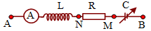 Đặt một điện áp u (U và omega không đổi) vào hai đầu đoạn mạch (ảnh 1)