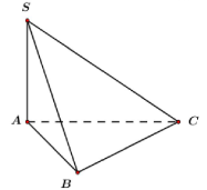 Cho hình chóp tam giác S.ABC  có SA  vuông góc với mặt phẳng  Tam giác  đều, cạnh  Góc giữa  và mặt phẳng  bằng: (ảnh 1)