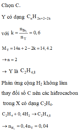 Nung hỗn hợp X gồm: metan, etilen, propin, vinylaxetilen và a mol (ảnh 1)