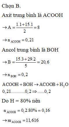 Hỗn hợp X gồm HCOOH và CH3COOH (tỉ lệ mol 1:1). Hỗn hợp Y gồm (ảnh 1)