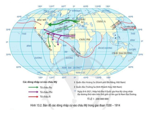 Đọc thông tin và quan sát hình 13.2, hãy phân tích các hệ quả địa lí - lịch sử của việc (ảnh 1)