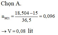 Cho 15 gam hỗn hợp 3 amin đơn chức, bậc 1 tác dụng vừa đủ với V lít (ảnh 1)