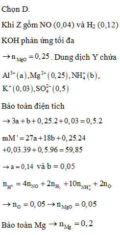 Hòa tan hết 14,3 gam hỗn hợp X gồm Al(NO3)3, MgO, Mg và Al (ảnh 1)