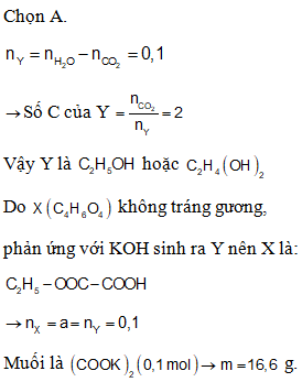 Chất hữu cơ có công thức phân tử C4H6O4 không có khả năng tham gia phản (ảnh 1)