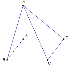 Cho hình chóp S.ABCD có đáy là hình vuông cạnh a, SA vuông góc (ảnh 1)