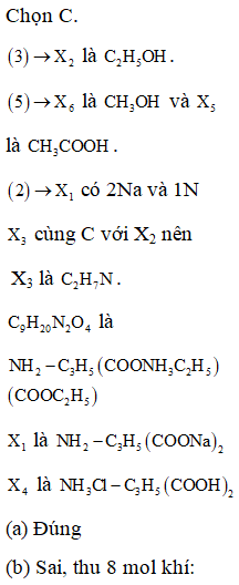 (d) Đốt cháy hoàn toàn 1 mol X1 cần dùng 5,5 mol khí oxi.  Số phát biểu đúng là (ảnh 1)