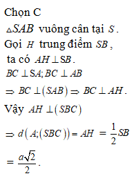 Cho hình chóp S.ABCD có đáy là hình vuông cạnh a, SA vuông góc (ảnh 3)