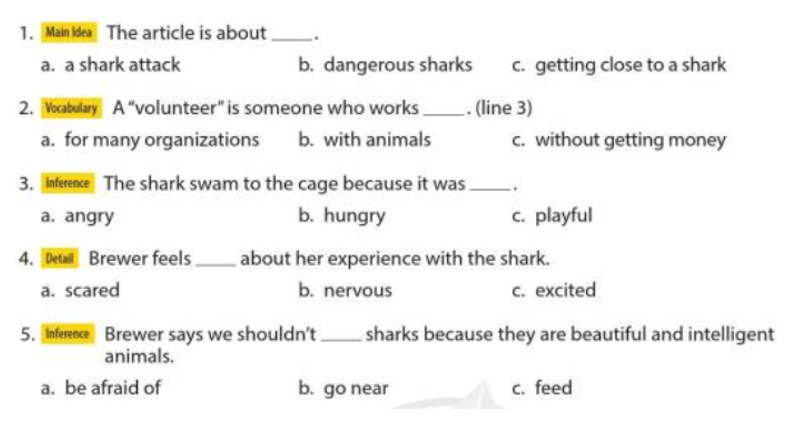 Answer the question about Diving with sharks (ảnh 1)