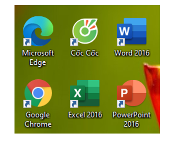 Em hãy kể tên một số biểu tượng thường thấy trên màn hình nền máy tính và cho biết đó có phải là phần mềm ứng dụng hay không (ảnh 1)